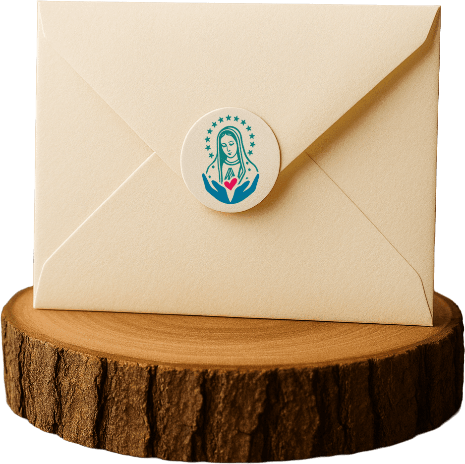 Prayer envelope with religious symbol