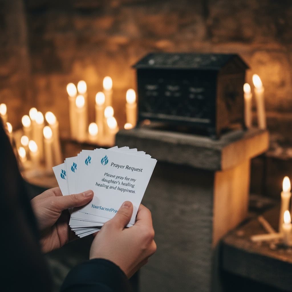 Prayer envelope with religious symbol
